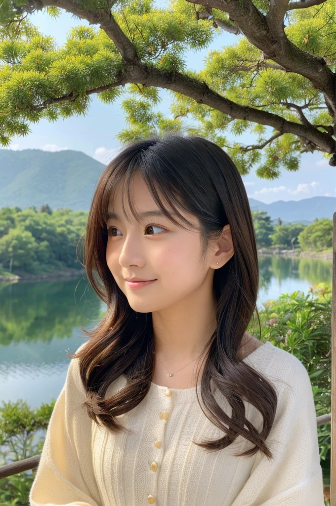 ((Highest quality)), ((masterpiece)), (detailed),Perfect Face,Japanese,landscape,Beauty,cute,Upper Body
