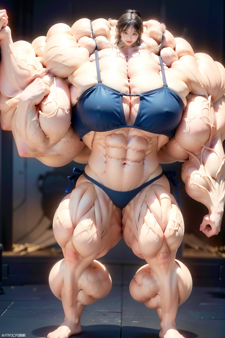 Highest quality、High resolution、Very detailed、Bright lighting、One girl、Full body photo、Black Hair、(((Short Hair)))、smile、tall、(((Big Tits)))、(((Bikini)))、(((muscular)))、(((Hyper huge Muscle:1.5)))、(((Incredibly large muscles:1.5)))、(((Extremely large muscles:1.5)))、huge、(((Huge body)))、((Long legs))、(((very thick paws)))、(((Expanding Body)))、(((Huge body)))、(((An immeasurably large body:1.2)))、(((Very small face)))、(((Unusually developed super huge breasts:1.2)))、(((Super Heavy Muscle:1.2)))、(((Hyper Heavyweight Muscle:1.2)))、(((Super huge body:1.2)))、(((Unreasonably small face:1.2)))、(((An extraordinary large body:1.2)))