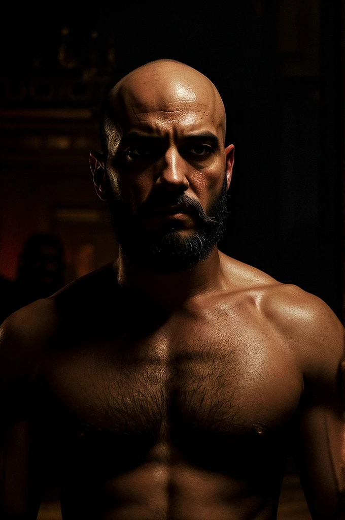 colbey: a young thin bald man with a black beard, mafia style, in a club, oil painting, highly detailed, cinematic lighting, dramatic chiaroscuro, gritty and grungy atmosphere, rich colors, moody, Bill Sienkiewicz inspired art, best quality, intricate details, masterpiece
INFO