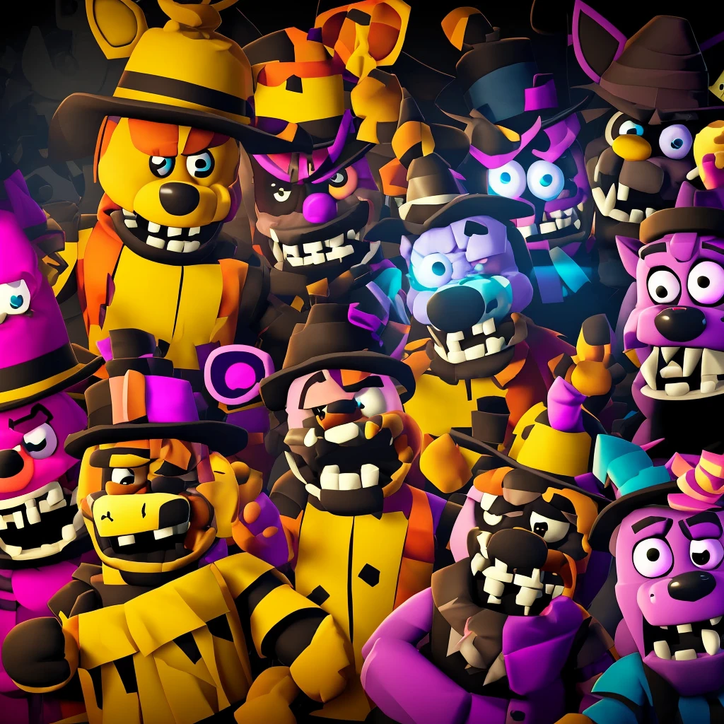 a banner inspired by the five night's at freddys games,outlast y resident evil 7