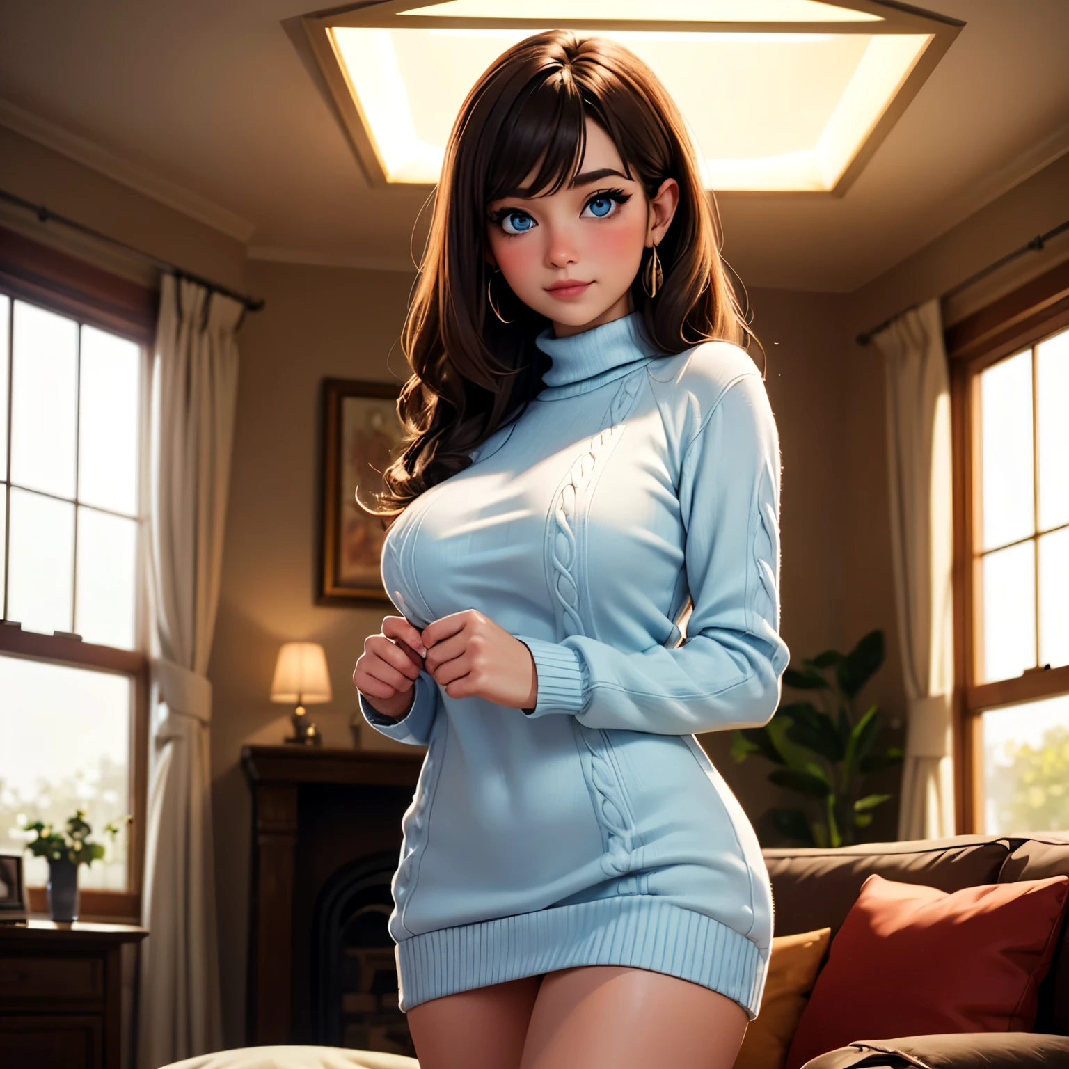 (Ultra photo realsisim, Best quality, Masterpiece) Perfect face, pretty, 2 girls, both wearing leotard, Real, Realistic, Realistic and charming young woman, Hyper Real, Photo, Sexy, Sweat,small cleavage breasts(Round breasts), breasts press, kneeling on bed