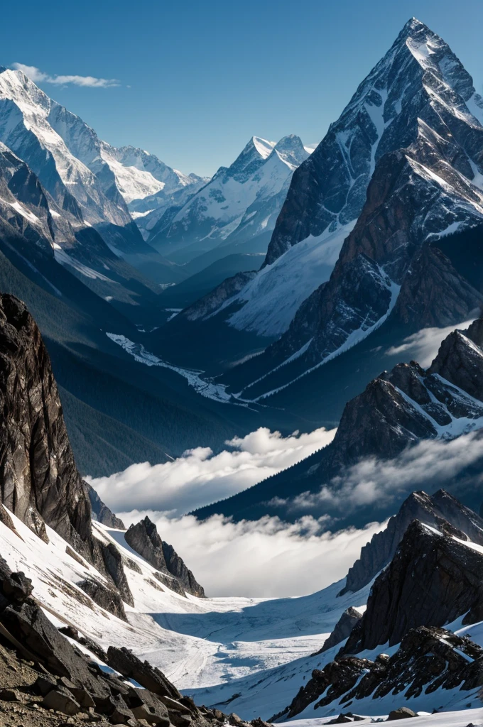 Dark place behind 3 extremely high mountains where mythological creatures are found