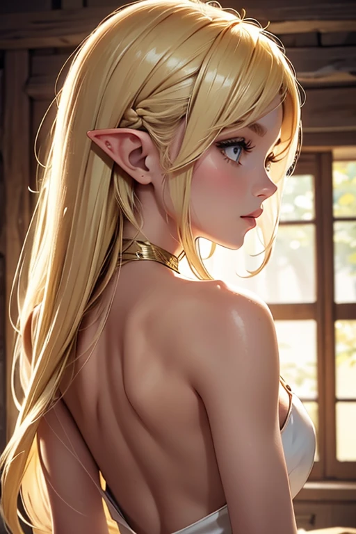 Blonde,Elf,Backless dress