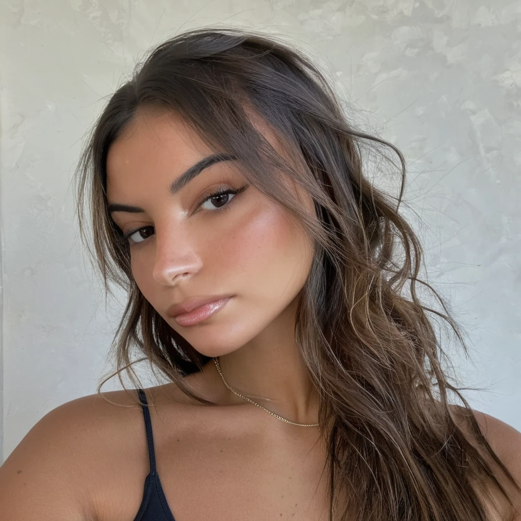 Femme arafed avec de longs cheveux noirs et un haut blanc, 18 ans, portrait emily ratajkowski, Très beau visage, portrait de demi rose, très beau modèle, clear portrait selfie voyant un peu le sol, Visage impeccable, Un visage extrêmement beau, belle fille modèle, portrait de chaussette rose, beau visage, belle jeune mannequin, Emily Ratajkowski, Portrait de Sophie MuddSourire,