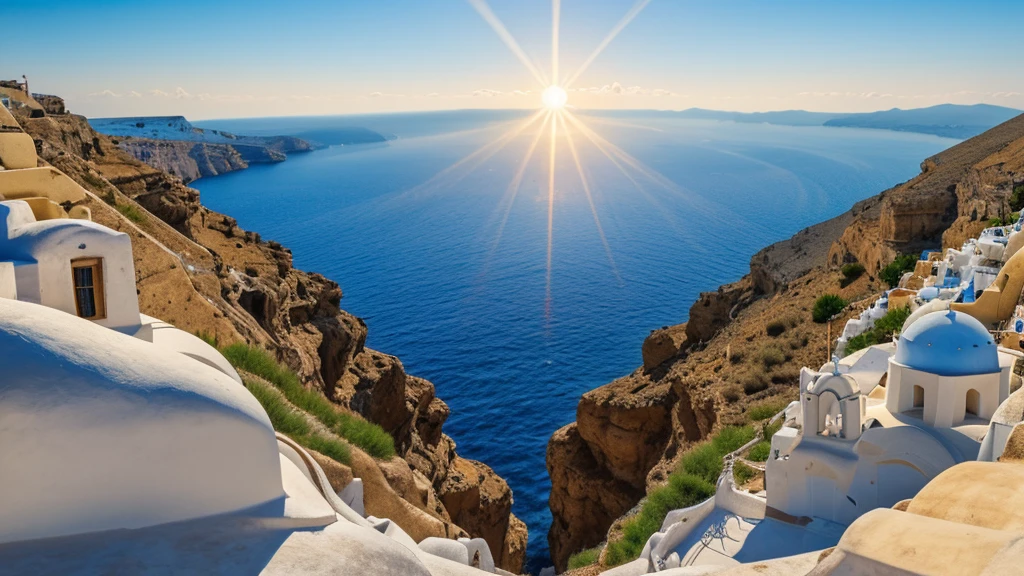 greece mediterranean climate showing the sun in an open sky