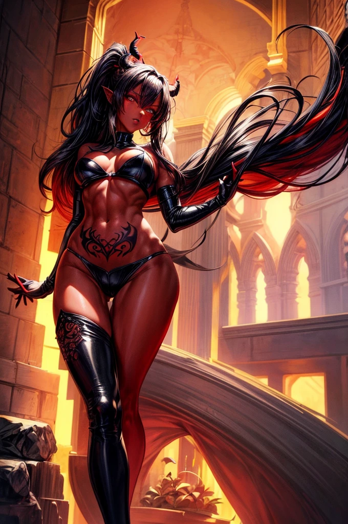 Beautiful mature female demon, horns, tail, cruel smile, pale skin, sexy fetish armor, wreathed in fire, (fiery eyes:1.2), straddling a naked man, temptation, taking your soul, hellscape background, tortured souls, hordes of hell in the distance, (masterpiece), (photorealistic:1.4), RAW photo, best quality, high res, rich colors, backlight, bright sunlight, cinematic lighting, film grain, raw photo, 50mm lens, Nikon D850, warm colors