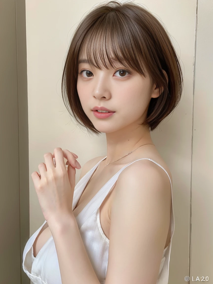 (Highest quality、8k、32k、masterpiece、Hmph:1.2)、Cute Japanese Women Photos、Completely naked、Very short hair、Photographed in natural light、Upper Body、Surface Focus、Simple Necklace、In front of the white door、From above、Looking at the audience、Mix 4、(8k、RAW Photos、Highest quality、masterpiece:1.2)、(Realistic、Realistic:1.37)、1 girl、Photon Mapping、Physically Based Rendering、good looking、Excellent image quality、High resolution、1080P、(Pretty face)、(Detailed facial depiction)、(Detailed description of the hand setter muscle area)、(Detailed CG)、Dirty Hair、masterpiece、Rich details、(exquisite features)、(Best image quality)、(masterpiece)、(Detailed eyes)、I look forward to meeting you、Delicate clavicle、Various poses
