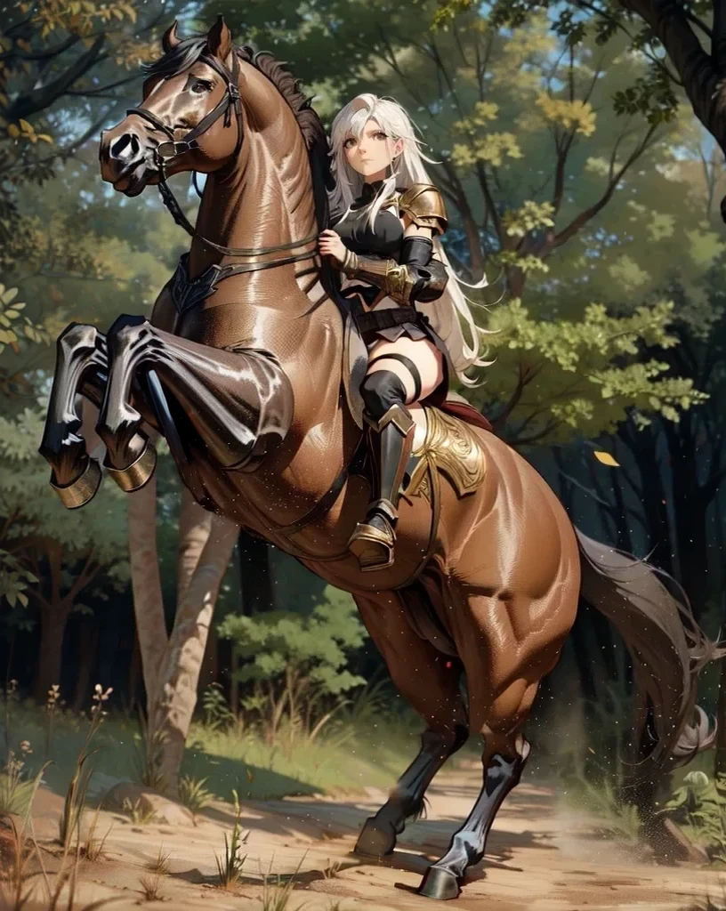 ((best quality)), ((anime masterpiece)), (high detailed), 8k, cinematic lighting, realistic, HDR, vivid color, horse