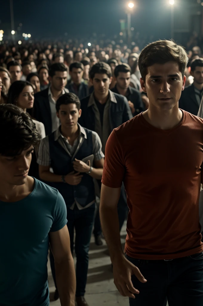 Marco starts to feel strange, first euphoric and then nauseous. The party continues around them, but he starts to walk away from the crowd