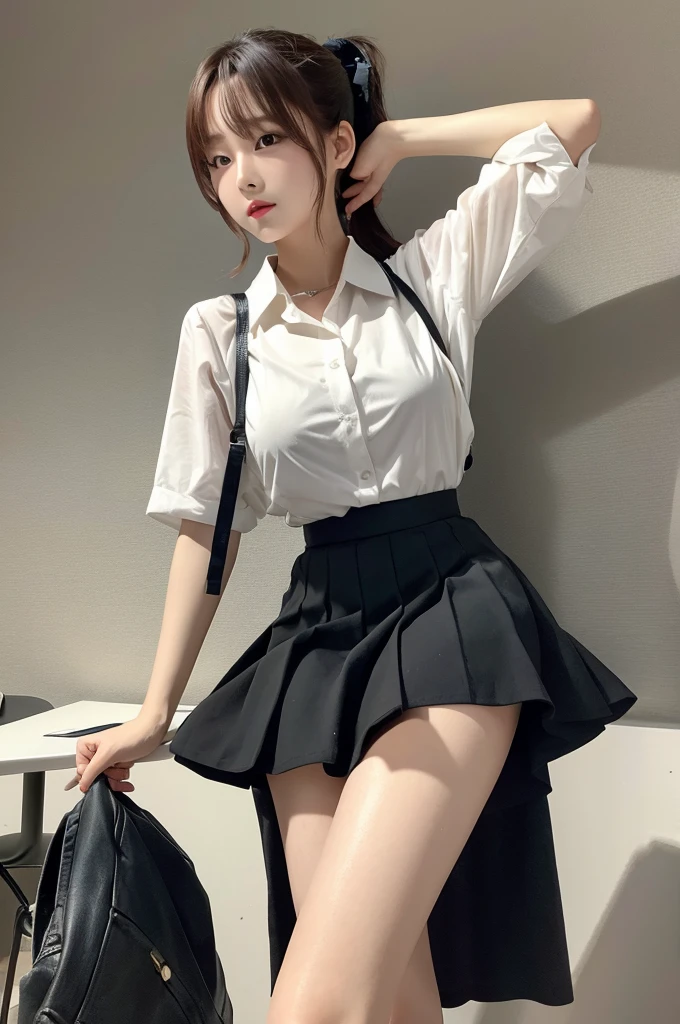 ponytail Idol The skirt is flipped up