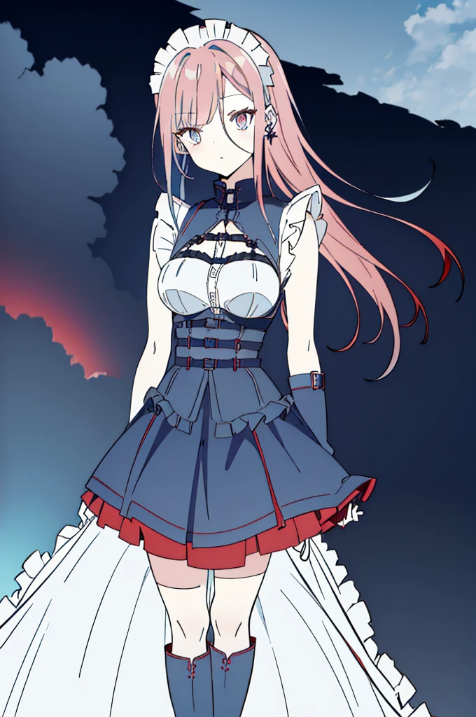 ((split-color hair , red hair , light blue hair)),((sharp focus)),((split-color hair , red hair , light blue hair)),[(cathedral background:1.4)::5],original,(illustration:1.1),(best quality),(masterpiece:1.1),(extremely detailed CG unity 8k wallpaper:1.1), (colorful:0.9),(mid shot:0.95),(full body:1.5),Dynamic angle,(solo:1.2), (girl),((adult)), (detailed beautiful eyes:1.15), (beautiful face:1.15), (glowing red eyes:1.25////),((medium hair)),((split-color hair , red hair , light blue hair)),(high twintails),(chignon),(+perfect hand+:1.21),(Draw an illustration of a gothic girl),(Religious),(slender),(is wearing boots on her feet),((is wearing white maid clothes)),(furious), Lace Off-shoulder lolita fashion,beautiful slender woman,high twintails,full body,mini skirt,((split-color hair , red hair , light blue hair)),((black long boots)),((mini skirt)),((adult)),((dynamic angle)),((split-color hair , red hair , light blue hair)),((split-color hair , red hair , light blue hair)),((black long boots)),((black long boots)),((split-color hair , red hair , light blue hair)),((split-color hair , red hair , light blue hair)),