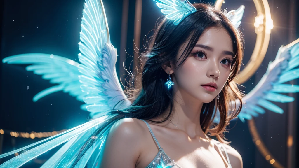 Perfect face,Glowing Wings,