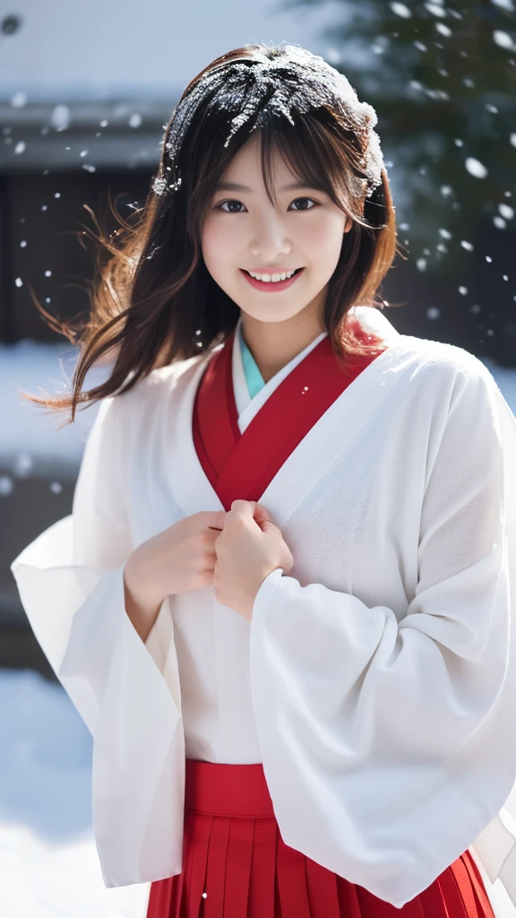 (yuki-onna:1.4),(snow storm:1.4),(very cold:1.3),(absurd:1.3), (high resolution:1.3), (super detailed:1.3),(one girl:1.3), (highly detailed CG unity 8k wallpaper:1.3), (detailed skin texture, detailed cloth texture, detailed hair texture), (beautiful detailed face, supermodel, pale skin, realistic glistening skin), (RAW photo, best quality), (realistic, photo-realistic:1.4), masterpiece,amazing,finely detailed, highly detailed CG unity 8k wallpaper,large file size,highly detailed,high resolution,absurd,soft light,rim light,vibrant details,short bob hair,pale hair color,big natural color lips,(perfect body type),beautiful legs,breaking (white and red theme:1.4), (white kimono tops:1.2) , (Red high-waisted maxi skirt: 1.4), (Long sleeves: 1.3), (Kimono collar: 1.2), (White kimono with red outline: 1.2), (White very short ankle socks: 1.2), (Geta can: 1.2),
A little bit crying, a small smile, , 20-year-old girl, cute type, ta,