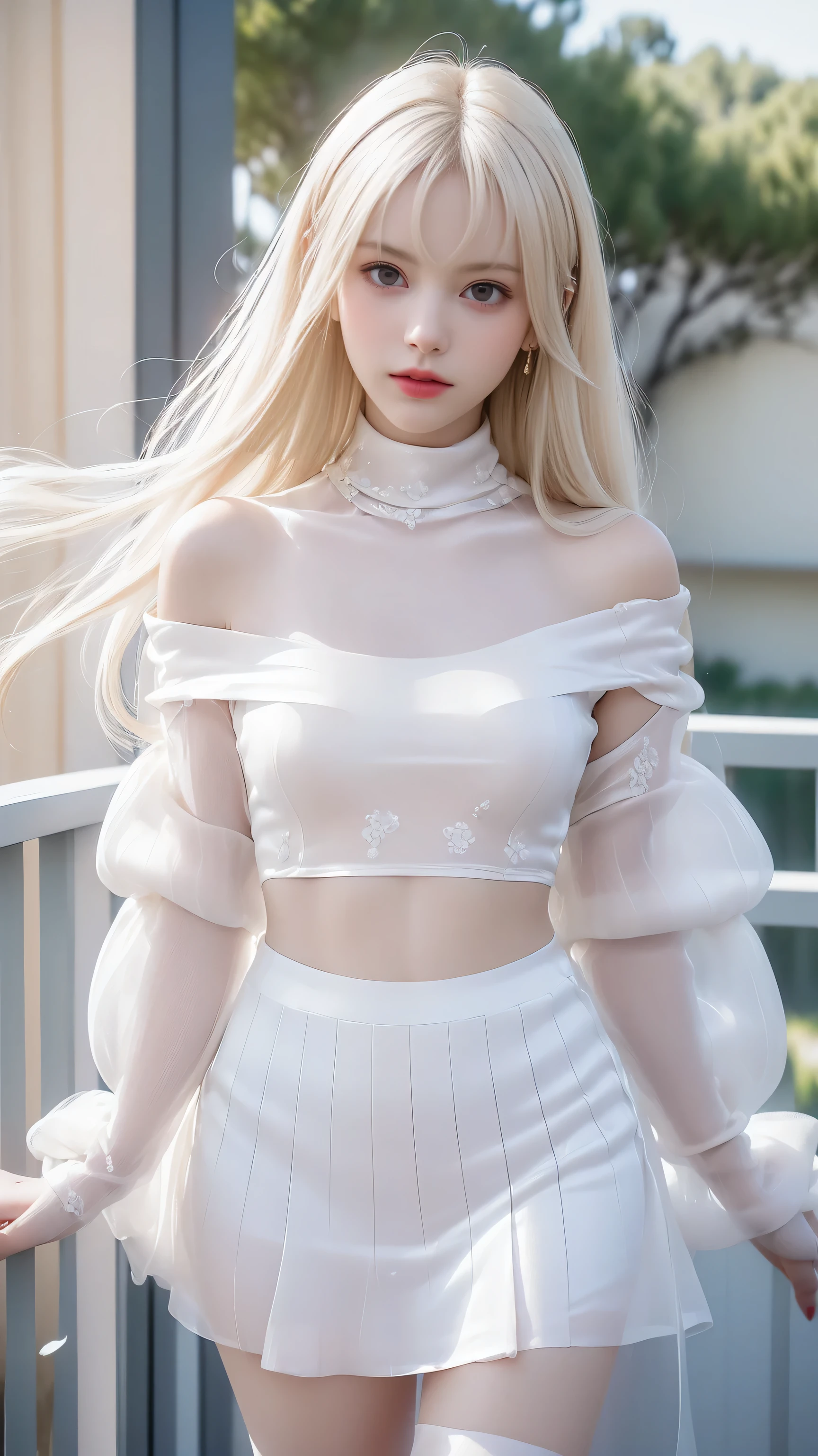 ((Woman Standing On Balcony Of Old Castle))、Highest quality works、actual work、Ultra Premium Graphics、8K HD CG Works、High quality graphics、High-definition CG works、10x pixels、Ultra-fine detail:1. 1、High technical level:1.1 PhotoGenuine、Natural light:1. 5、Light effects(Virtual Light effects:1.8)、((Straight Van、Princess Van))、((Very heavy、Volume Bang:1.1)、((very long、Very heavy、Very voluminous side locks:1. 1)、hime cut、Straight bangs、Bangs straight、(masterpiece、Highest quality:1.5)、(ultra detailed 8k cg:1.4)、(超Realistic:1.25)、(Genuine:1.1. 4)、((Golden white hair))、Thin eyebrows、High nose、Nice red lips、Rosy Cheeks、Delicate makeup face、Cute Face、Perfectly balanced face、()、Light-colored foundations enhance the clarity of your skin..。 ((An off-the-shoulder semi-transparent white floral dressy skirt fluttering in the wind))、 ((You can see her white panties)), 40k、photograph、、Highest quality、(1. Beautiful Eyes、Light Hair、White skin、Mr.. Escape.々tracing、((Mid-chest、:1.1))、Highest quality、Tabletop、Ultra-high resolution、(Genuine:1.4)、RAWphotograph、(Perfect figure)、(slim、:1.3)。 3)、Slim abdomen、that&#39;s all(Girl standing on the balcony of an old castle),((Bust up photograph)),((masterpiece:1.5、8k、Portraiture、Photorealistic and very detailed CG、Very detailed、Particle Effects、Dynamic Effects、Written boundary depth、Cinematic Light、Lens flare、Ray Tracing、Tabletop、Realistic:1.4、Ultra-high resolution:1.2、Realistic、Realistic,((alone）、(A woman wearing a semi-transparent white turtleneck dress:1.4)、モデル風のtracing:、Side bust、(Medium sized breasts)、Detailed face、Bright expression、young, Brighter, Whiter skin、Best Looks、Ultimate beauty、White hair with shiny highlights:1.8、bright and shiny hair,、Super long, Silky straight hair、Hair swaying in the wind))(Wonderful transparent flower々Surrounded by、White Background、Great background、Thin petals fluttering down)、(The Milky Way is visible in the background)
