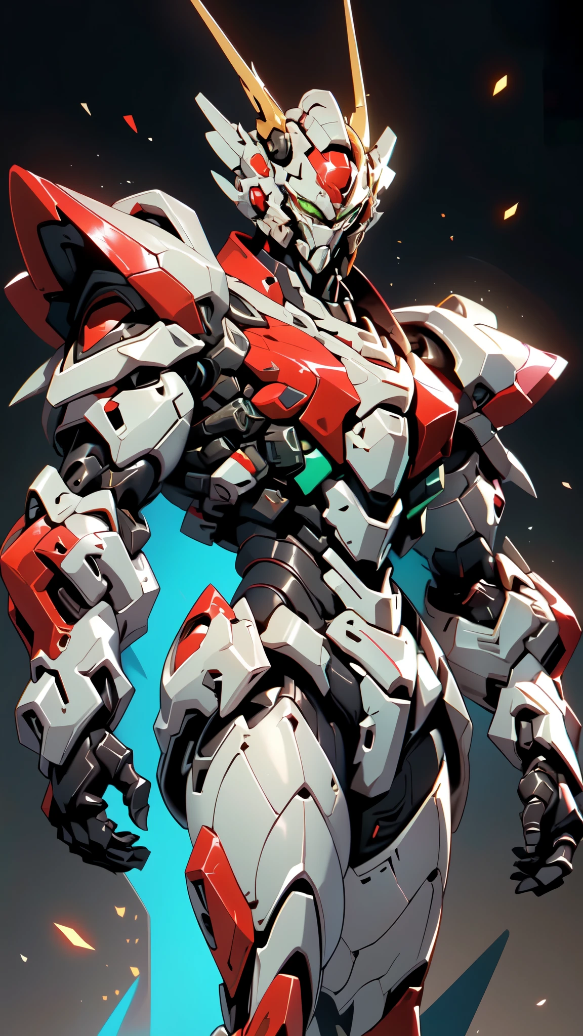 (masterpiece:1.5, best quality:1.5, extremely delicate:1.5, foreshortening:1.5, dynamic angle:1.5), a man wearing a full-face helmet, a fantasy-style biotech armored combat suit, green eyes, (a composite layered chest armor), fully enclosed shoulder guards, matching arm and leg guards, belt of Neon circuit, (the color scheme is primarily white with red green accents), the design balances heavy with agility, a high-tech bio-mecha armor, (Armor Concept Inspired by neon Cyberpunk, stand on the top of a skyscraper in a futuristic sci-fi city), this character embodies a finely crafted fantasy-surreal style armored hero in anime style, exquisite and mature manga art style, (element, plasma, energy, the armor glows), ((male:1.5)), metallic, high definition, highres, ultra-detailed, ultra-fine painting, professional, perfect body proportions, golden ratio, anatomically correct, symmetrical face, extremely detailed eyes and face, high quality eyes, creativity, RAW photo, UHD, 32k, Natural light, cinematic lighting, masterpiece-anatomy-perfect