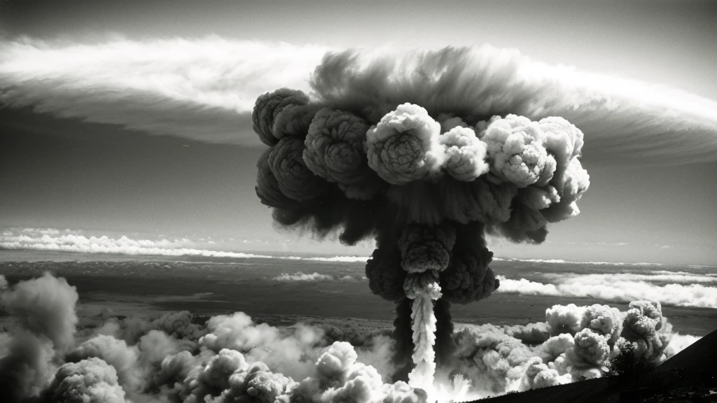 Atomic bomb being launched