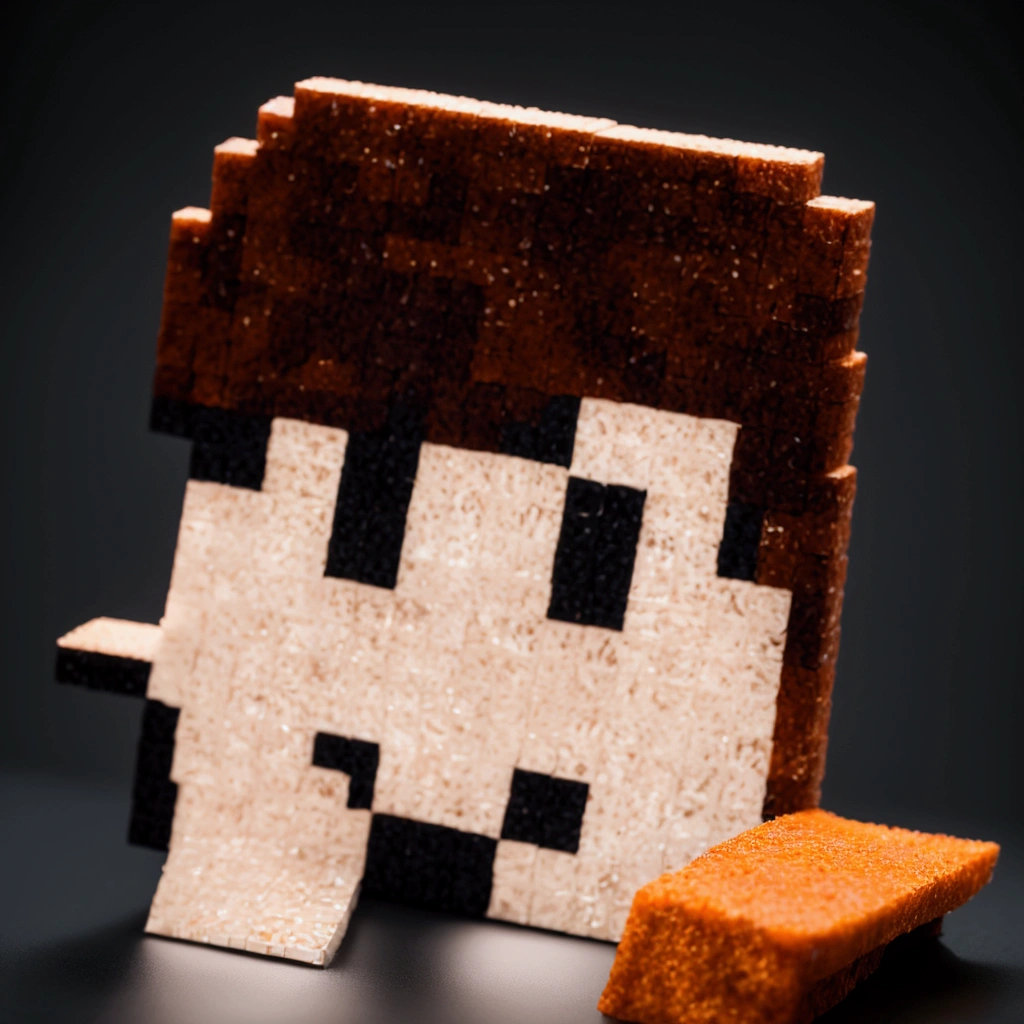 there is a pixelated image of a man with a knife, a skin, profile photo 1024px, fluffy orange peel, orange peel, furaffinity!!!!, minecraft skins, herobrine, skin on the gaming pc, half body head shot, 3D rendering of Jerma 9 8 5, roblox avatar, scaled skin, rendered art, by Master Kanbun
