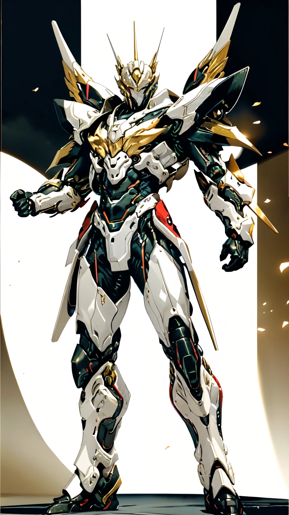 (masterpiece:1.5, best quality:1.5, extremely delicate:1.5, foreshortening:1.5, dynamic angle:1.5), a man wearing a full-face helmet, a fantasy-style biotech armored combat suit, green eyes, (a composite layered chest armor), fully enclosed shoulder guards, matching arm and leg guards, belt of Neon circuit, (the color scheme is primarily white with red green accents), the design balances heavy with agility, a high-tech bio-mecha armor, (Armor Concept Inspired by neon Cyberpunk, stand on the top of a skyscraper in a futuristic sci-fi city), this character embodies a finely crafted fantasy-surreal style armored hero in anime style, exquisite and mature manga art style, (element, plasma, energy, the armor glows), ((male:1.5)), metallic, high definition, highres, ultra-detailed, ultra-fine painting, professional, perfect body proportions, golden ratio, anatomically correct, symmetrical face, extremely detailed eyes and face, high quality eyes, creativity, RAW photo, UHD, 32k, Natural light, cinematic lighting, masterpiece-anatomy-perfect