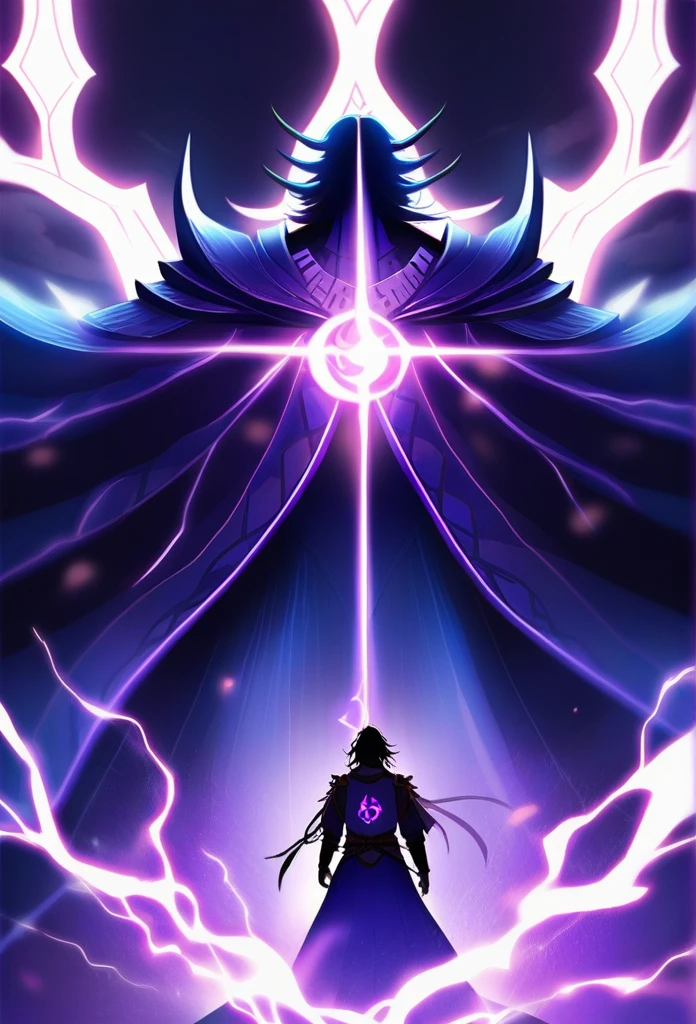 score_9, score_8_up, score_7_up, score_6_up, score_5_up, score_4_up, Perfect_anatomy, Raiden has long, flowing white hair that crackles with electric energy, and piercing azure eyes that glow with an otherworldly light. He wears a traditional samurai outfit, but it is adorned with intricate patterns of lightning and celestial symbols. His armor is a blend of ancient samurai craftsmanship and divine elements, giving him a regal and formidable presence.