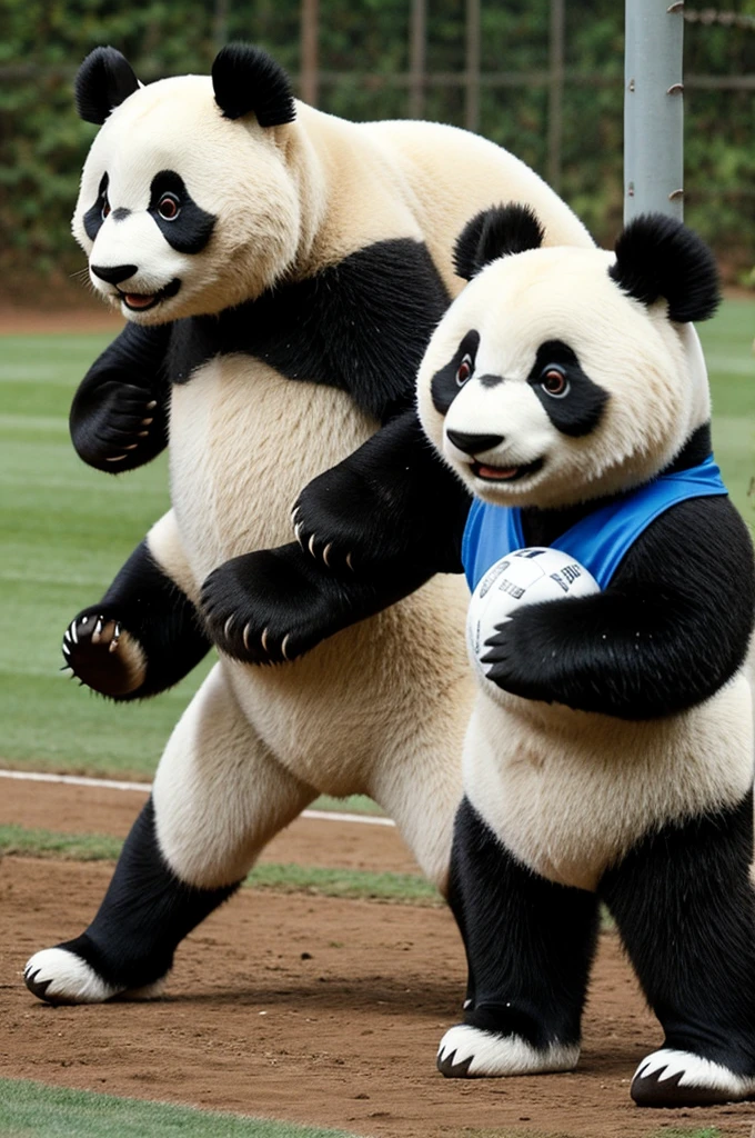 Asme a sports uniform on a panda
