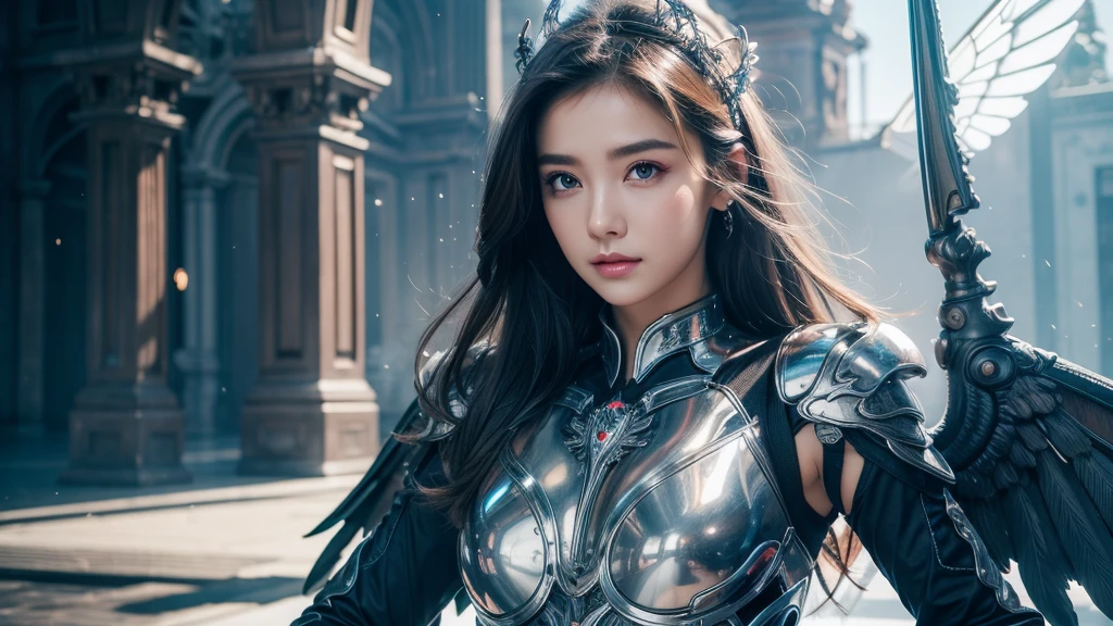 Perfect face,Glowing Wings,
