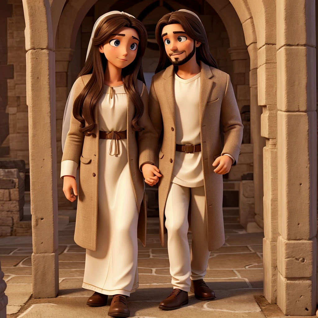 Jesus Christ making a marriage of a woman and a man