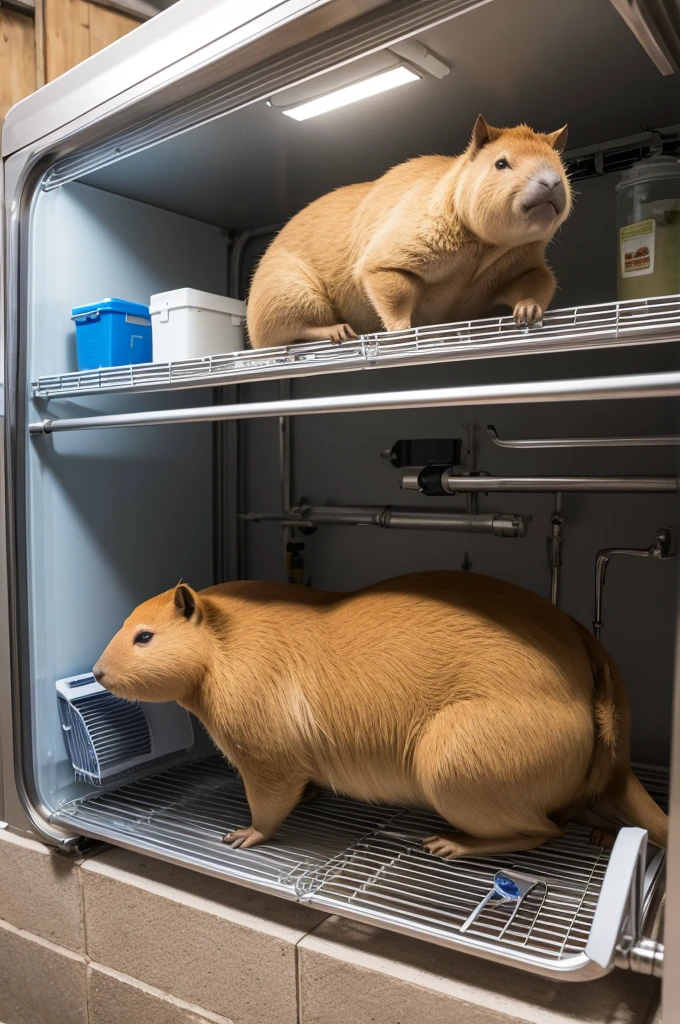 Capybara with refrigeration tools 