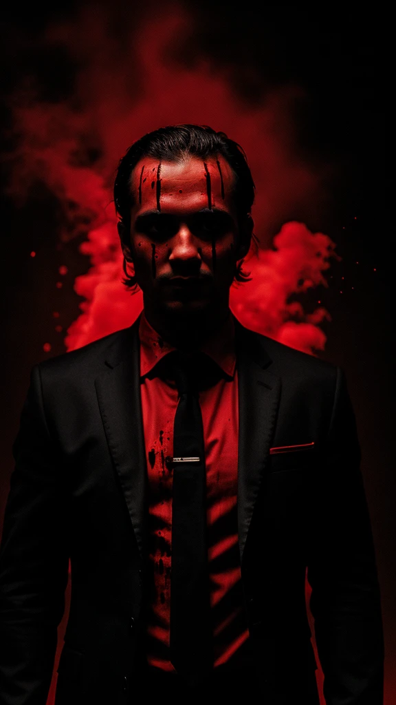 Bloody 2024 in black background  only blood no man
