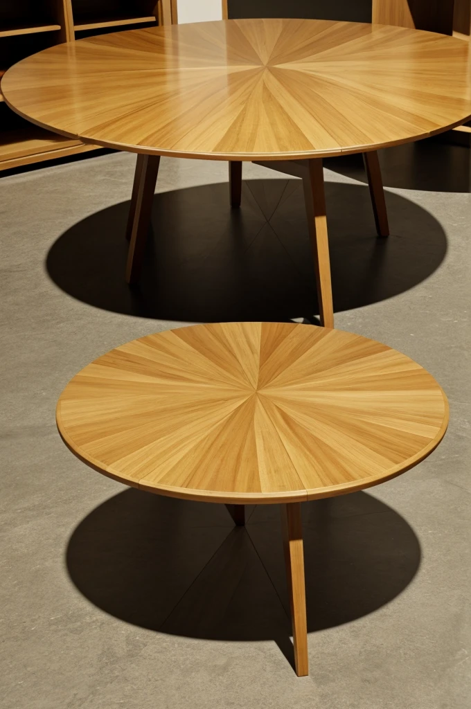 A circular table 6 meters long and 100cm high