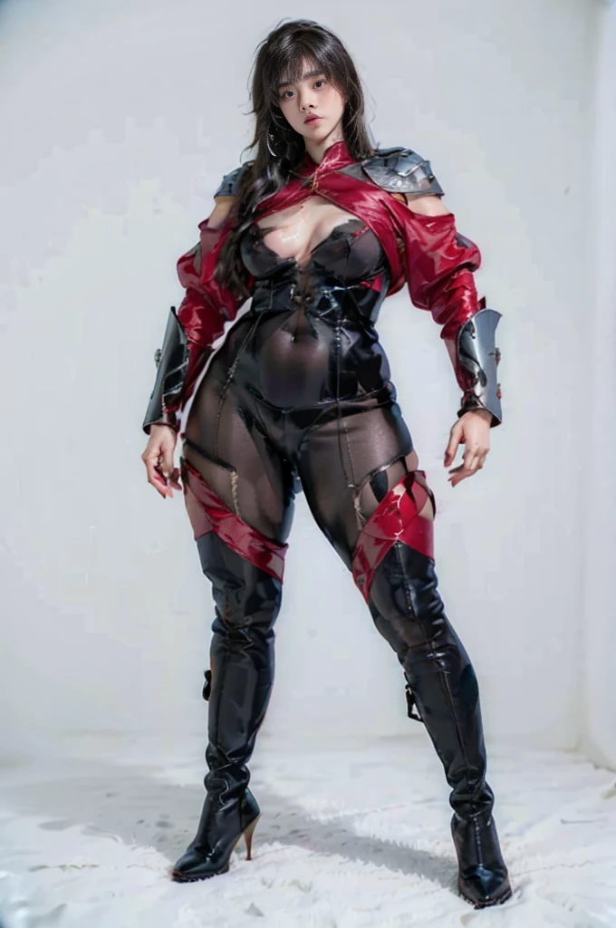 30-year-old Asian female gladiator posing for a photo,Tall and sexy,Sweaty and sweaty,Shiny muscle lines,Sense of Power,Large Breasts,Big buttocks,Mature and charming,Lewd exposure ,Camel toe,nipple,Small brush,NSFW,Release liquid,Wear sexy super high heel boots,The charming and seductive queen,Fighting breath