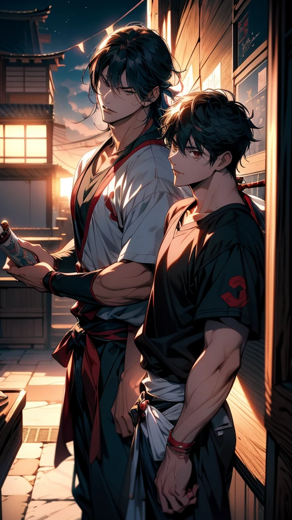 Anime baseball players high-fiving during a game, Akihiko Inoue and Ross Tran, Rob Ray and Kentaro Miura Style, Renji Murata and Artgerm, 🚿🗝📝, Katsuhiro and Inio Asano, makoto shinkai and (Cain Kuga), 8k!, 8k!!, High quality fan art