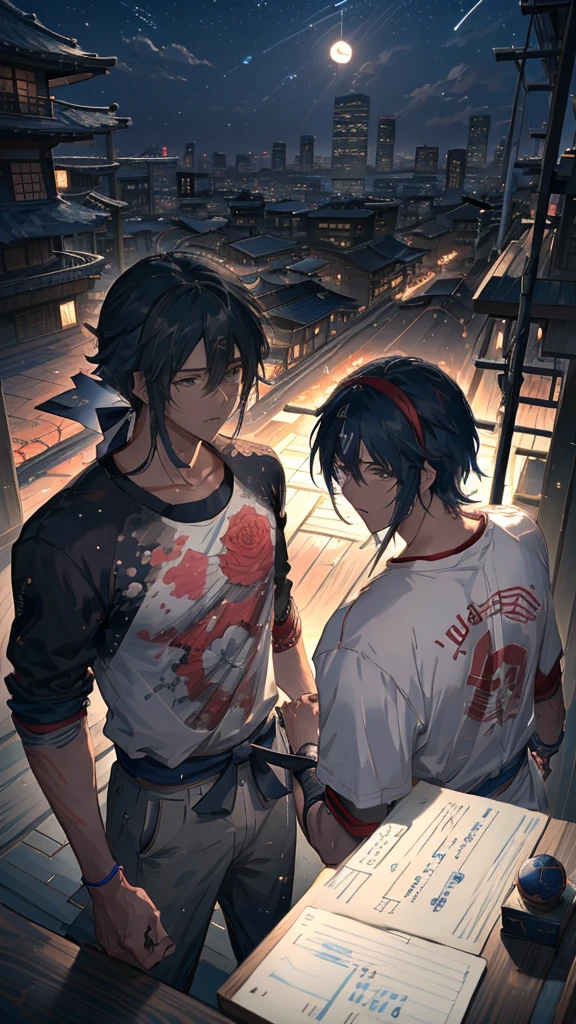 Anime baseball players high-fiving during a game, Akihiko Inoue and Ross Tran, Rob Ray and Kentaro Miura Style, Renji Murata and Artgerm, 🚿🗝📝, Katsuhiro and Inio Asano, makoto shinkai and (Cain Kuga), 8k!, 8k!!, High quality fan art