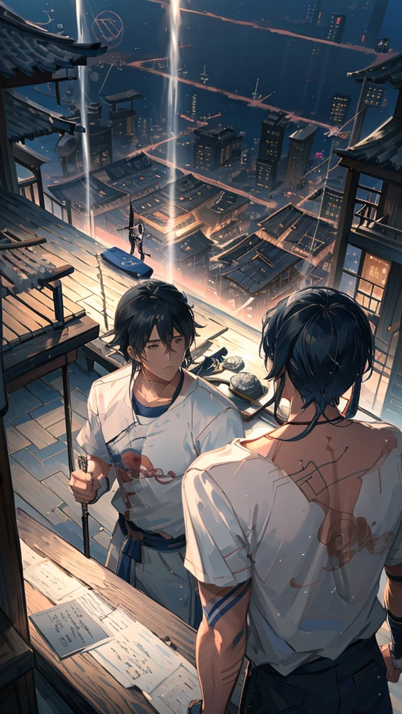 Anime baseball players high-fiving during a game, Akihiko Inoue and Ross Tran, Rob Ray and Kentaro Miura Style, Renji Murata and Artgerm, 🚿🗝📝, Katsuhiro and Inio Asano, makoto shinkai and (Cain Kuga), 8k!, 8k!!, High quality fan art