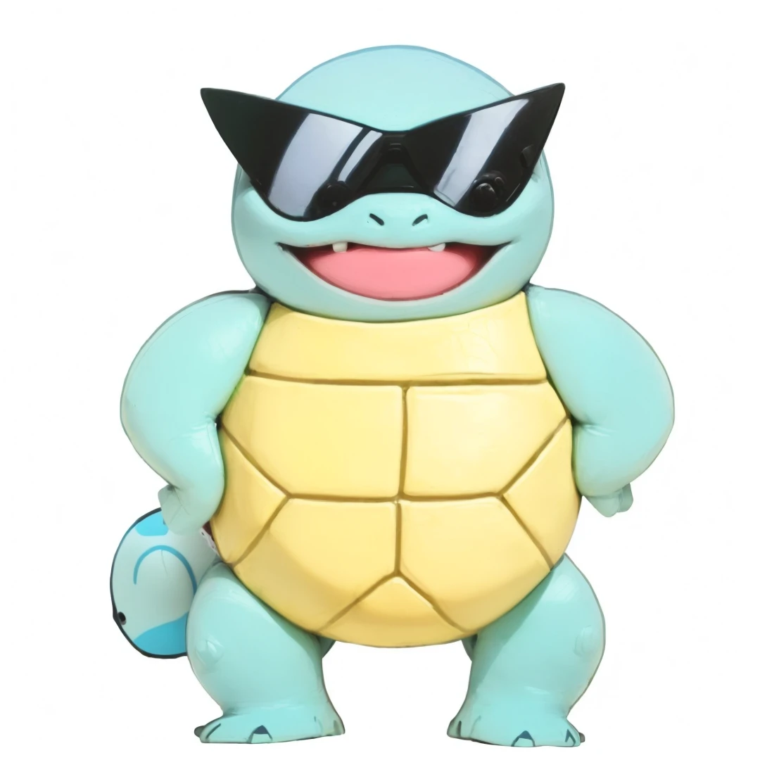 a close up of a toy turtle Bring sunglasses on, Squirtle, Sofby, Water arrow turtle, vinyl toy figurine, Lemon with sunglasses, Bring sunglasses, tardigrade wearing sunglasses, (((luke chueh))), Rays, shadow, smug, giddy giggle, big giggle, Kabi Beast, smug giggle, Kuba, giggle,3d