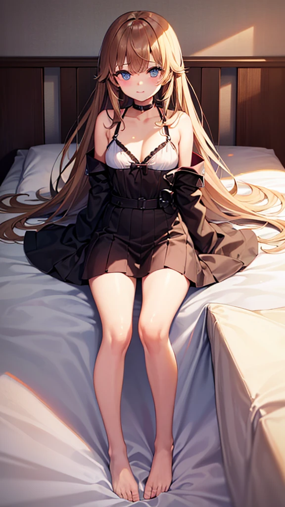 (masterpiece, best quality:1.3), 1 girl, 独奏, teenager,(top quality eyes:1.3),18 year old girl、Cute outfit、bed、My Room、Normal size breasts、cowgirl position,