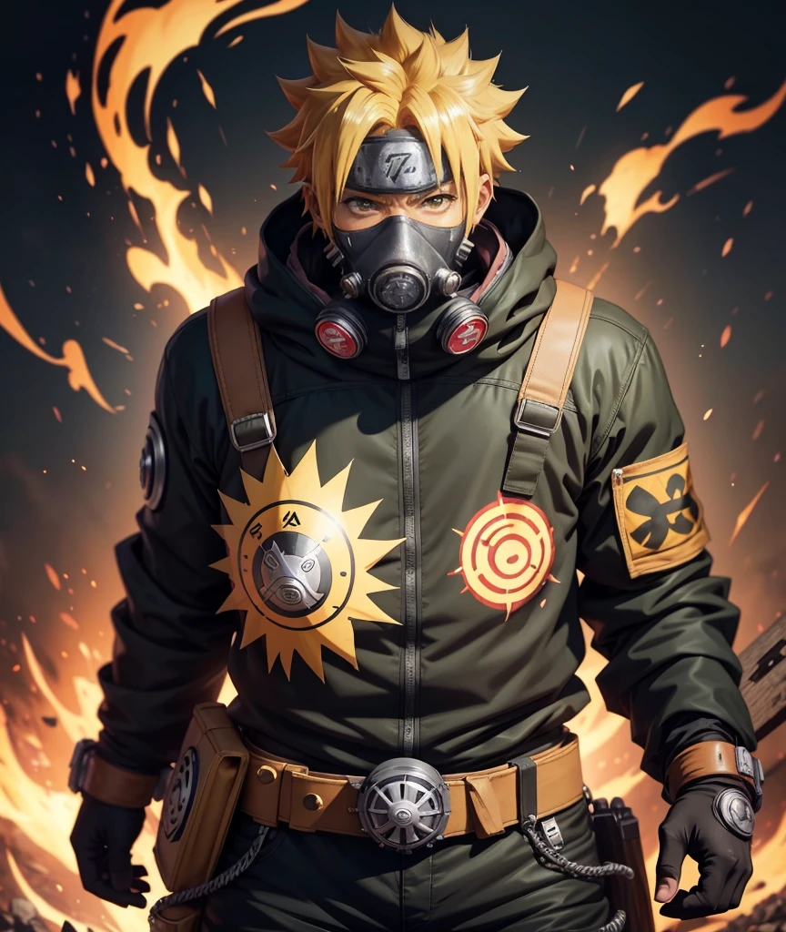 anime character with gas mask and gas mask on his face, naruto artstyle, anime wallpaper 4k, anime wallpaper 4 k, anime art wallpaper 8 k, badass anime 8 k, anime art wallpaper 4 k, anime art wallpaper 4k, 4k anime wallpaper, anime lush john 8k woods, best anime 4k konachan wallpaper, naruto uzumaki