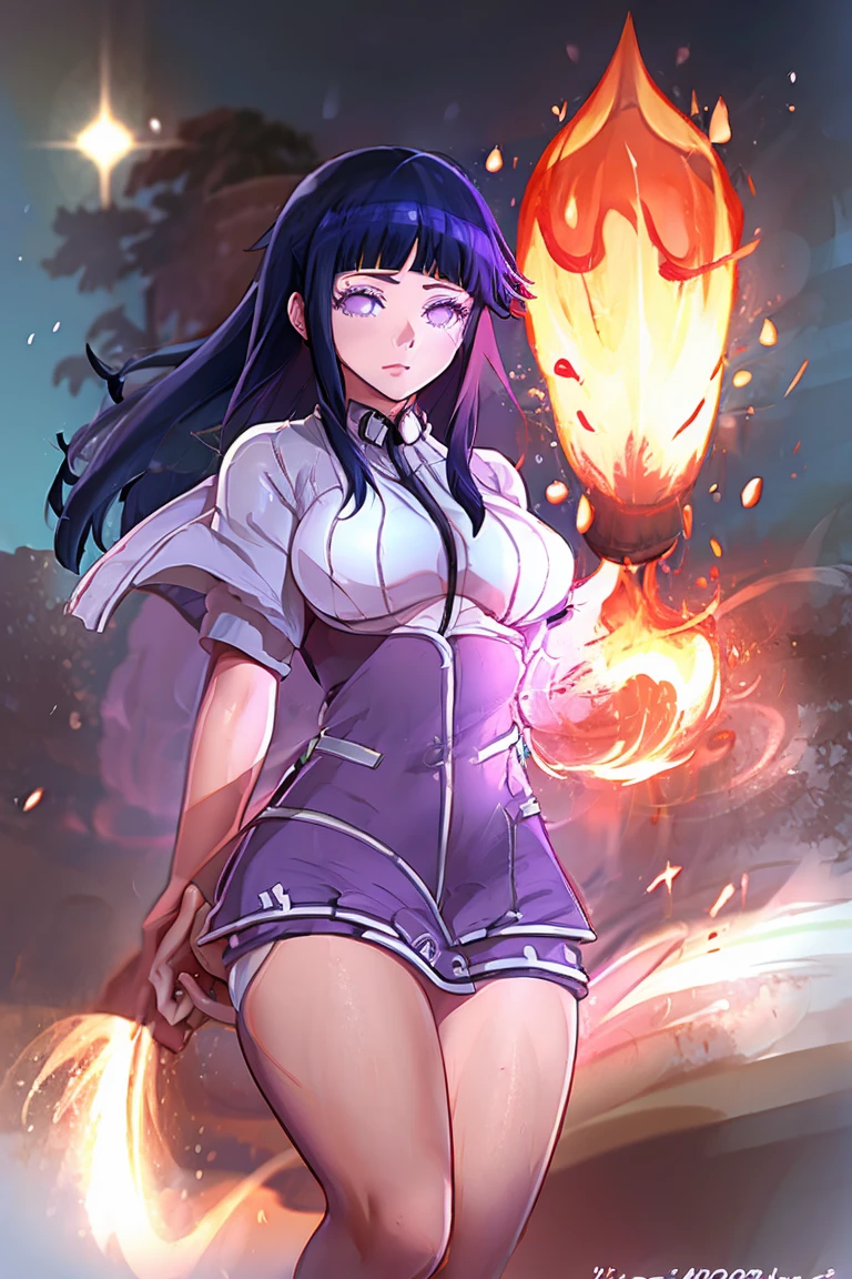 Hinata Hyuga wearings Kuoh academy uniform from high school dxd
