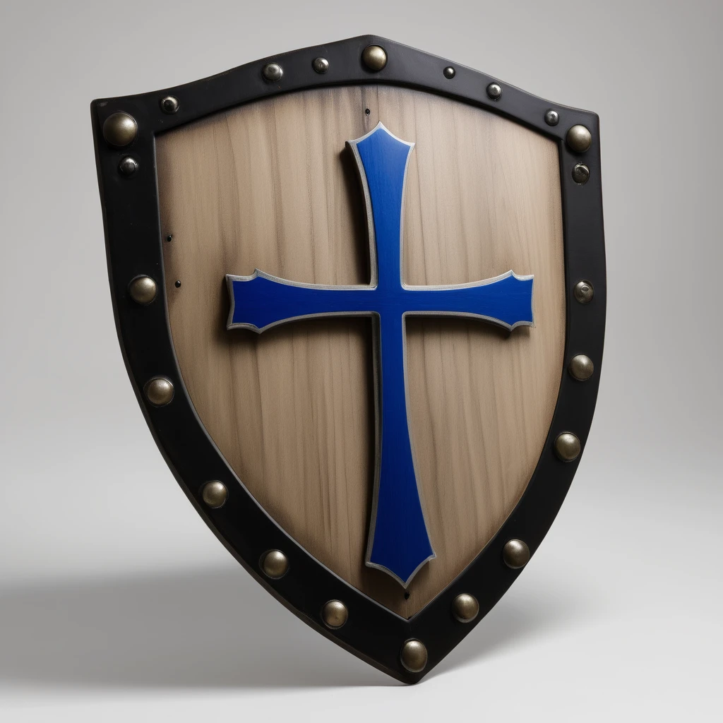 Written contemporary shield "Cross training DS" with washers