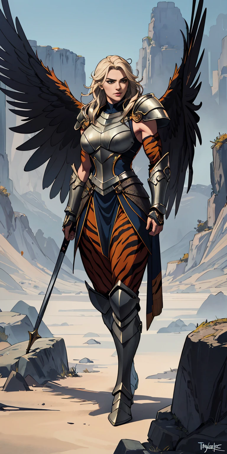1 Girl (implying one person, likely female)
Full Body: Standing with perfect symmetry
Muscular Build: Strong and defined physique
Turned Arms: Muscular arms positioned behind her back
Theme:
Epic Fantasy: Set in a fantastical world
Asgard: Inspired by Norse mythology (can be subtle or more prominent)
Valkyrie/Lady Knight: Combining elements of a fierce warrior and noble protector
A motif incorporated into her armor, clothing, or environment (tiger stripes, or a tiger pelt cloak)
Visual Style:
Hyper Realistic: Incredibly lifelike detail
Masterpiece: Exceptional quality
8K Resolution: Sharp and high definition
Detailed Drawing: Intricate and richly textured
Superior Quality: The best possible rendering
Epic Composition: Dramatic and visually stunning