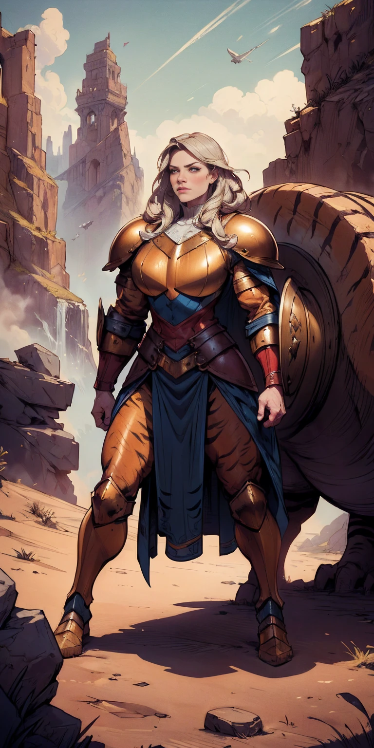 1 Girl (implying one person, likely female)
Full Body: Standing with perfect symmetry
Muscular Build: Strong and defined physique
Turned Arms: Muscular arms positioned behind her back
Theme:
Epic Fantasy: Set in a fantastical world
Asgard: Inspired by Norse mythology (can be subtle or more prominent)
Valkyrie/Lady Knight: Combining elements of a fierce warrior and noble protector
A motif incorporated into her armor, clothing, or environment (tiger stripes, or a tiger pelt cloak)
Visual Style:
Hyper Realistic: Incredibly lifelike detail
Masterpiece: Exceptional quality
8K Resolution: Sharp and high definition
Detailed Drawing: Intricate and richly textured
Superior Quality: The best possible rendering
Epic Composition: Dramatic and visually stunning