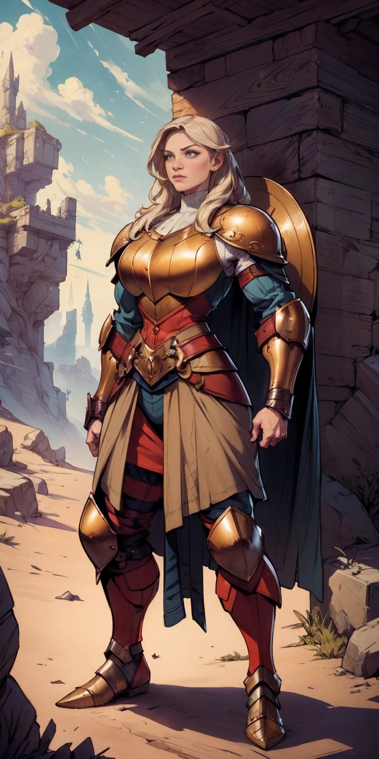 1 Girl (implying one person, likely female)
Full Body: Standing with perfect symmetry
Muscular Build: Strong and defined physique
Turned Arms: Muscular arms positioned behind her back
Theme:
Epic Fantasy: Set in a fantastical world
Asgard: Inspired by Norse mythology (can be subtle or more prominent)
Valkyrie/Lady Knight: Combining elements of a fierce warrior and noble protector
A motif incorporated into her armor, clothing, or environment (tiger stripes, or a tiger pelt cloak)
Visual Style:
Hyper Realistic: Incredibly lifelike detail
Masterpiece: Exceptional quality
8K Resolution: Sharp and high definition
Detailed Drawing: Intricate and richly textured
Superior Quality: The best possible rendering
Epic Composition: Dramatic and visually stunning