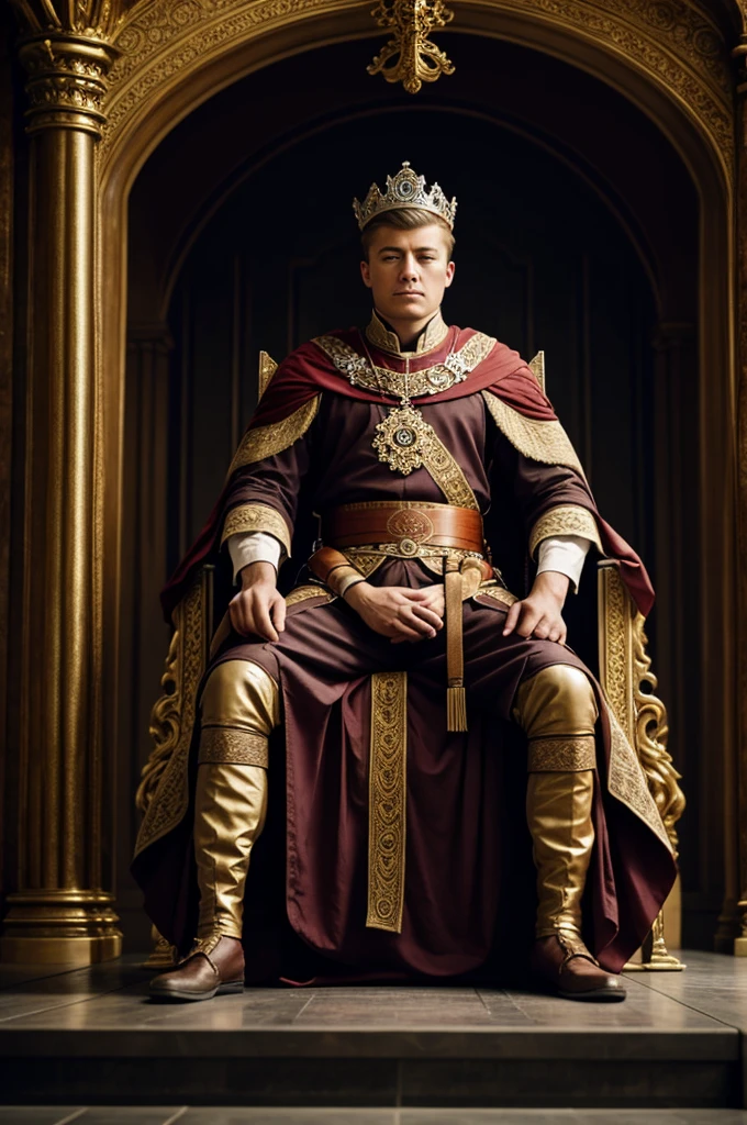Me sitting like King Baldwin sitting on the throne