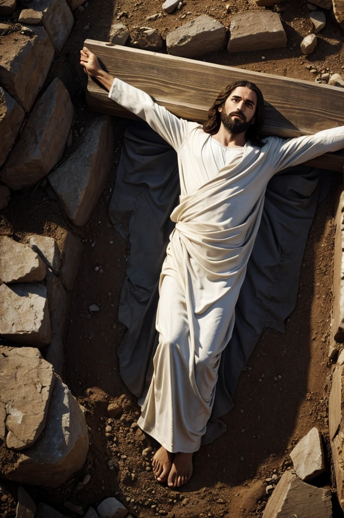 Jesus resurrected from the grave