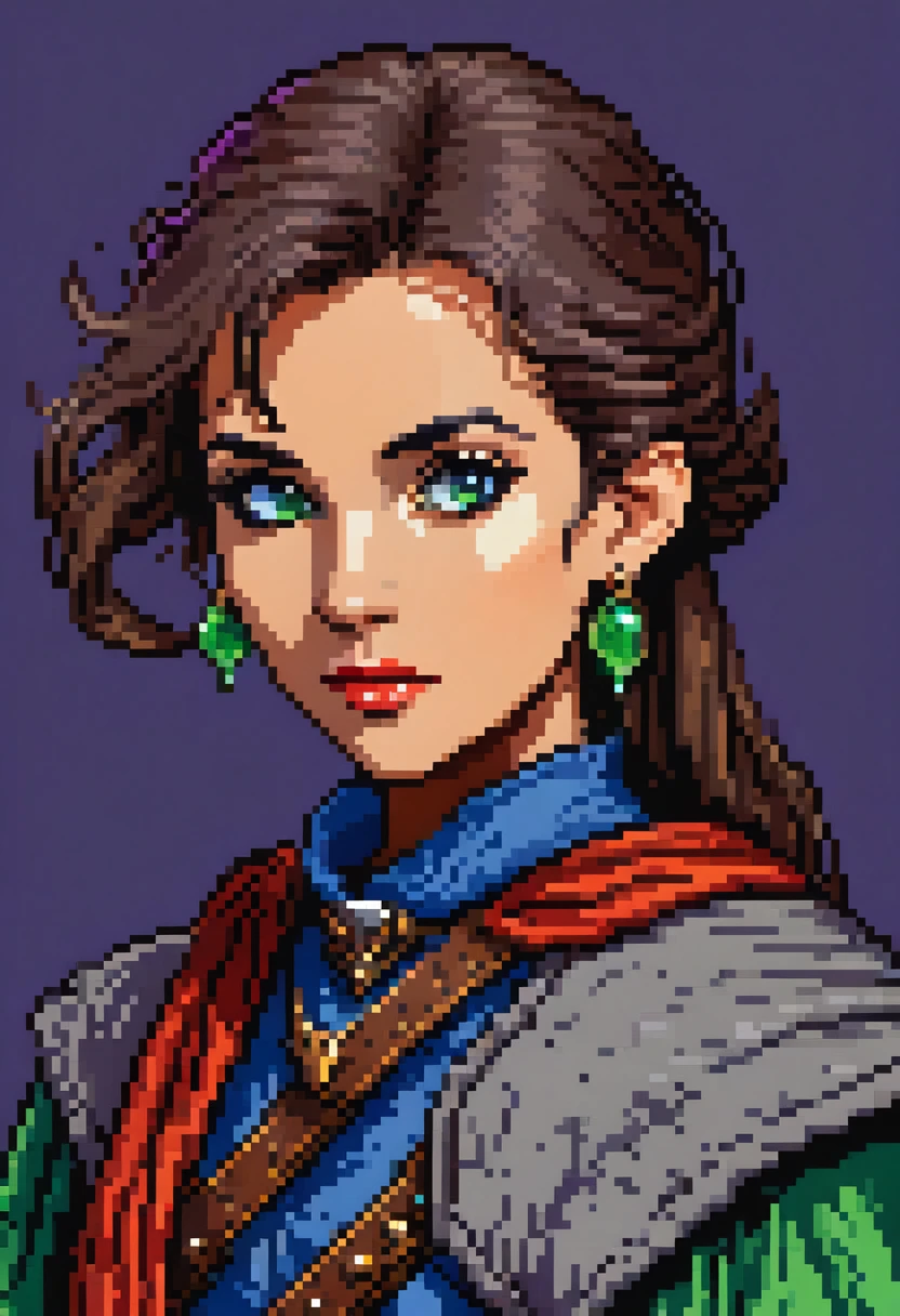 (((MS-DOS color palette))), 8bit pixelart portrait of a D&D character