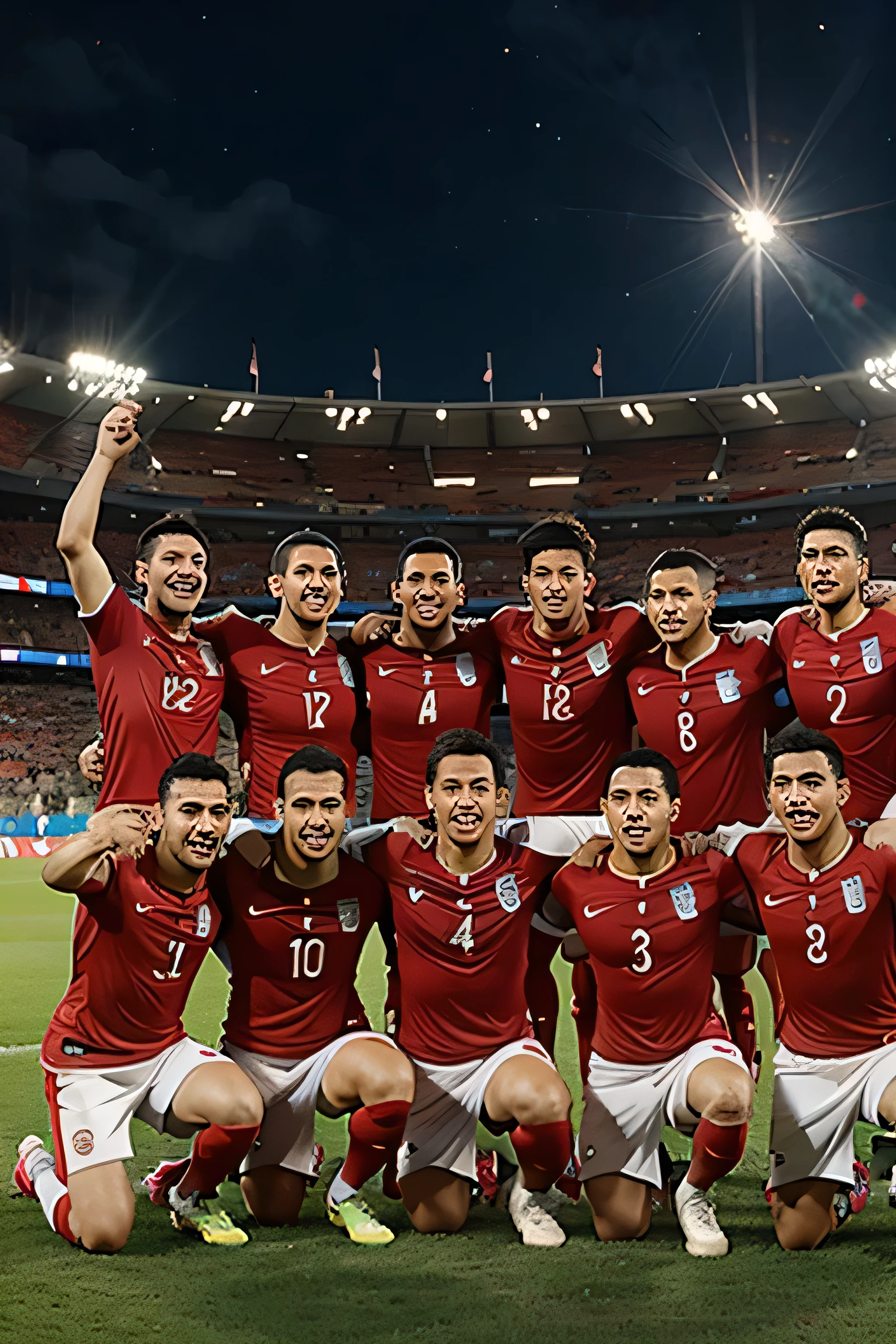 Image of the Chilean team being champion of the world cup