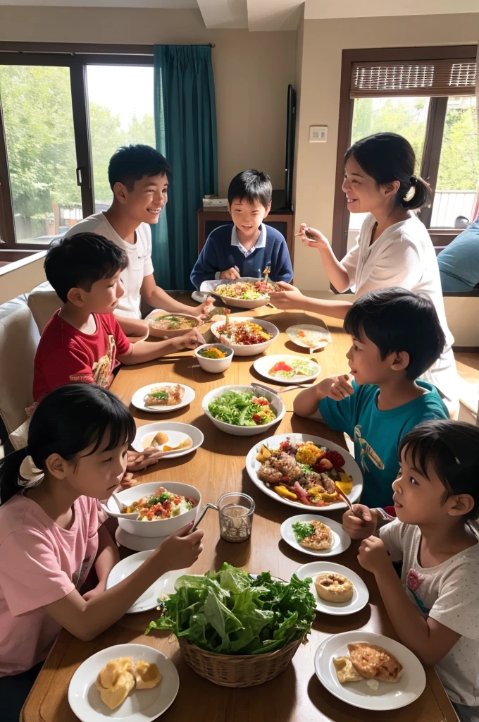 Home Children and parents Preparing for lunch