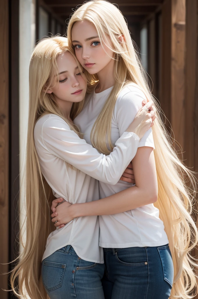 Disney pixar drawings, two girls, a blonde and a brunette, aged 15 and 16, kissing