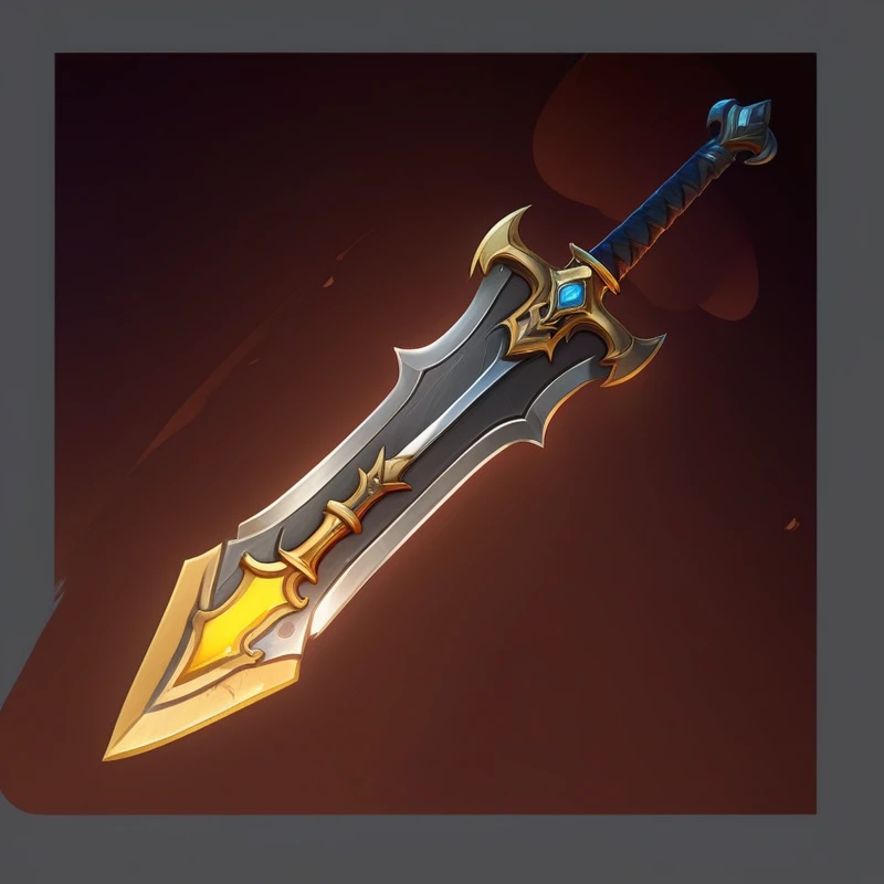 Symbolism, Crossed sword , Mobile Game Art, Width, Detailed game art, Stylized game art, game illustration, Start screen art, Full card design, wallpaper!, Extended Art, adtime style art, Saturated colors