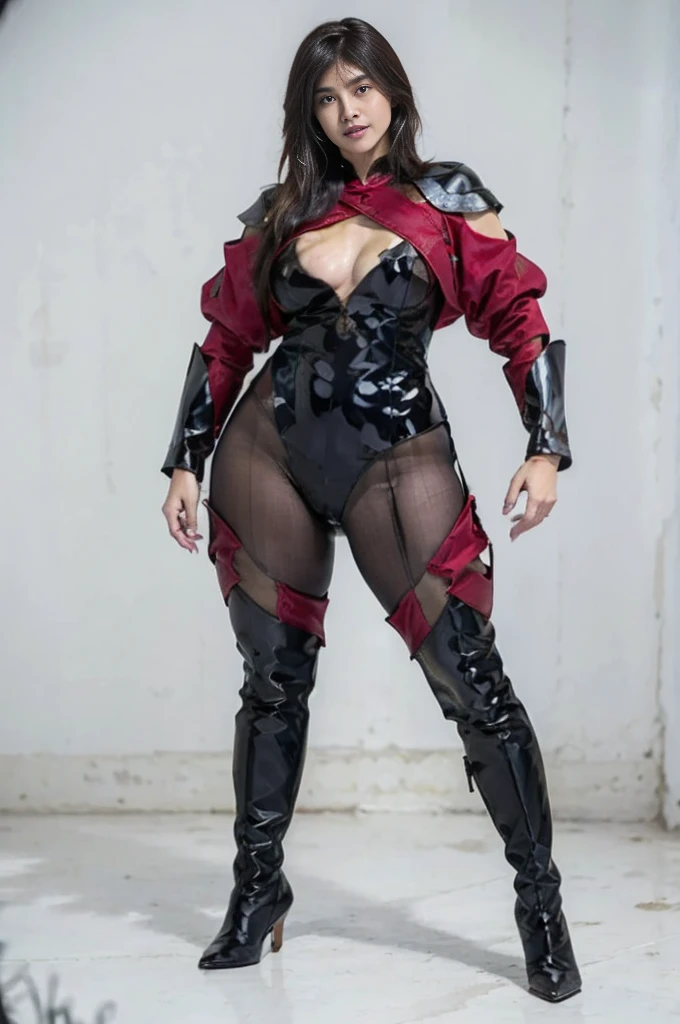 30-year-old Asian female gladiator posing for a photo,Tall and sexy,Sweaty and sweaty,Shiny muscle lines,Sense of Power,Large Breasts,Big buttocks,Mature and charming,Lewd exposure ,Camel toe,nipple,Small brush,NSFW,Release liquid,Wear sexy super high heel boots,The charming and seductive queen,Fighting breath