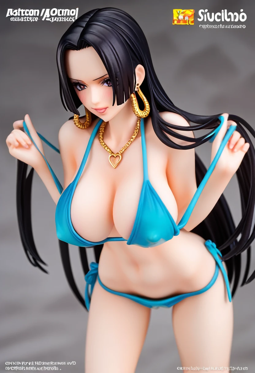 score_9, score_8_up, score_7_up, source_anime,masterpiece,best quality,highres,absurdres,official art,official style,source_anime,anime screencap,anime coloring,megami magazine,anime,animated,explicit, solo, boa_hancock,long hair, black hair, earrings, jewelry, large breasts, 1 girl、Blushing cheeks、shyly smile、optic、large full breasts、hair pin、a necklace、piercings、depth of fields、lickling lips、Tongue licking、Glossy reddish-brown shorthair、Black eyes、clavicle、Beautiful fingers、Hourglass body, Big round breasts, large breasts, nipples shot, lift breasts, breasts lift, Naked women, open legs, hip lift:1.5, lift hip:1.4, Make up, eye shadow:1.2, ((Sagging breasts)), Long breasts, Figure pedestal, bend your back forward, Erect nipples, Squirt Breasts milk, ((pink shaped eyes)), (((take off bikini))), (((Undressing bikini))), (((Open crotch bikini))), (((Egg vibrator in the vagina))), (((hanging vibrator code))), Get blush,